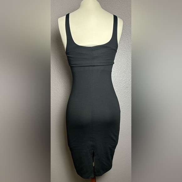 Zara Tank Dress Women Black Knit Round Neck Bodycon Sleeveless Sexy - Picture 13 of 15